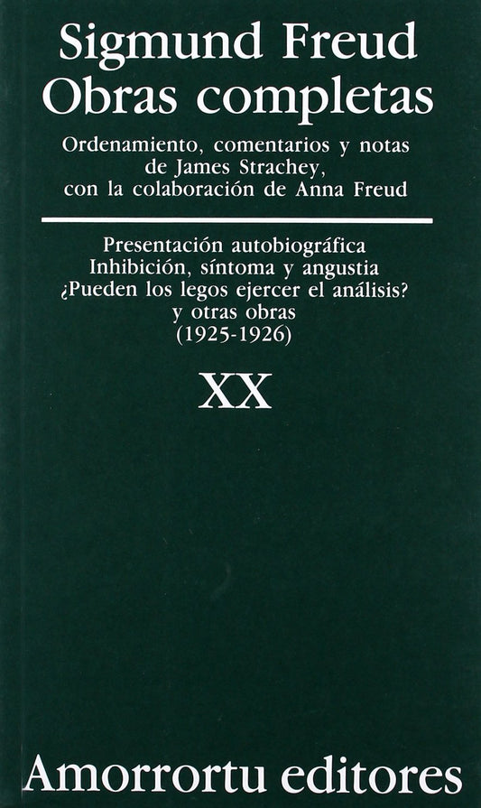 Sigmund Freud - Obras Completas 20 - SIGMUND FREUD - Amorrortu