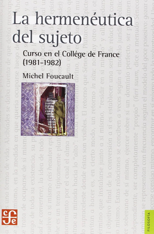 LA HERMENÉUTICA DEL SUJETO - Michel Foucault - FONDO DE CULTURA ECONÓMICA
